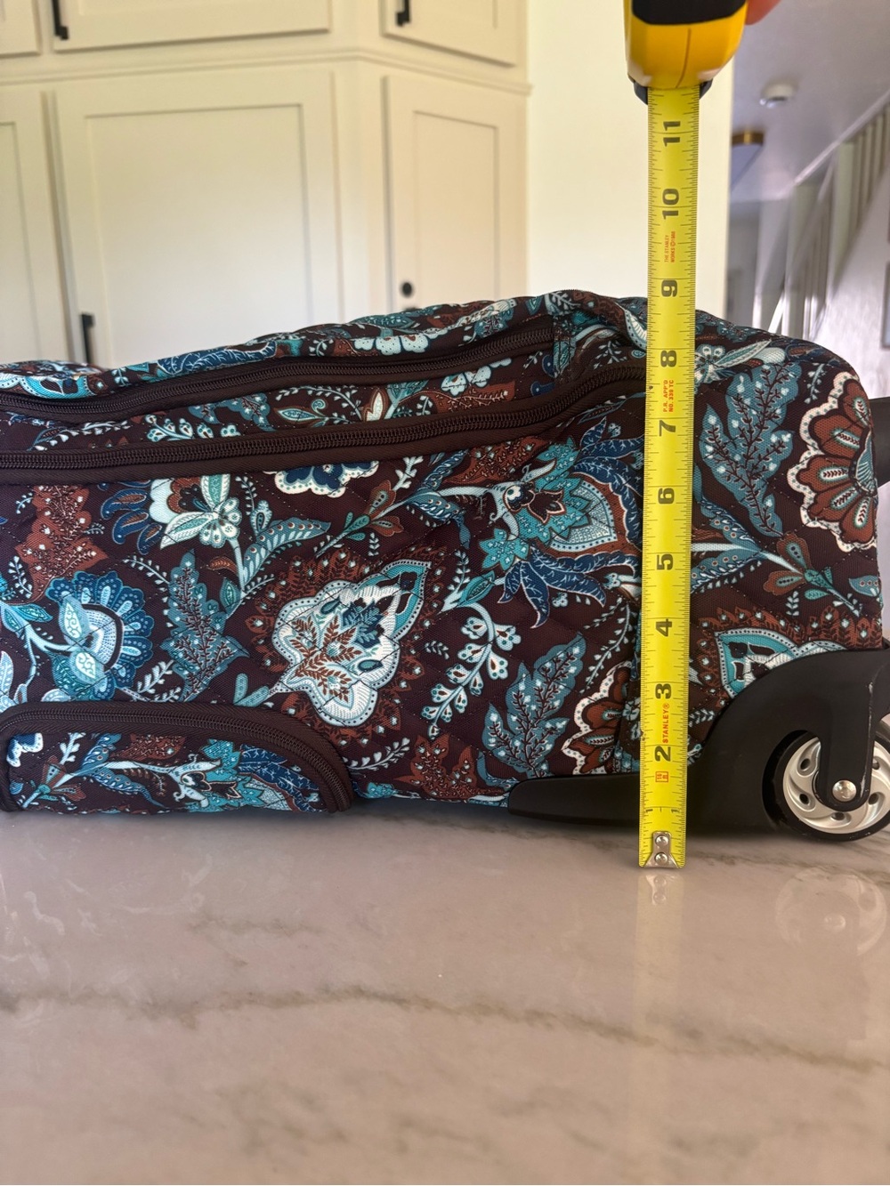 Vera Bradley Retired Print Java Blue Y2K 8pc Rolling Paisley Luggage Set - Picture 16 of 16